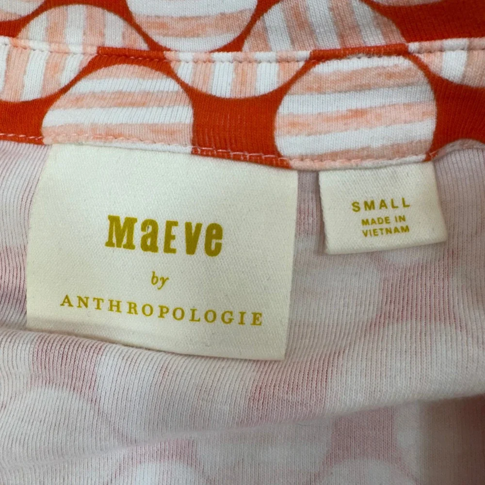 NWOT Maeve Anthropologie Ruched Blouse Button Top Small Retro Polka Dot Y2K - Picture 9 of 16